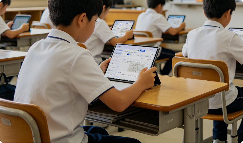 学生校内学习场景